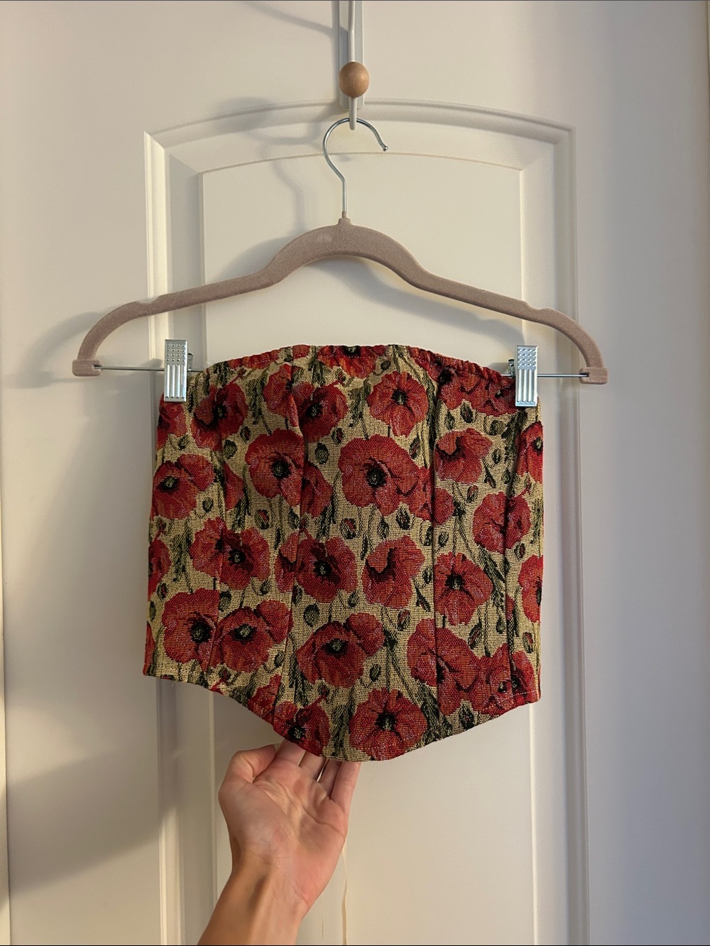 Floral Brocacr Corset Top (CAYMUS)